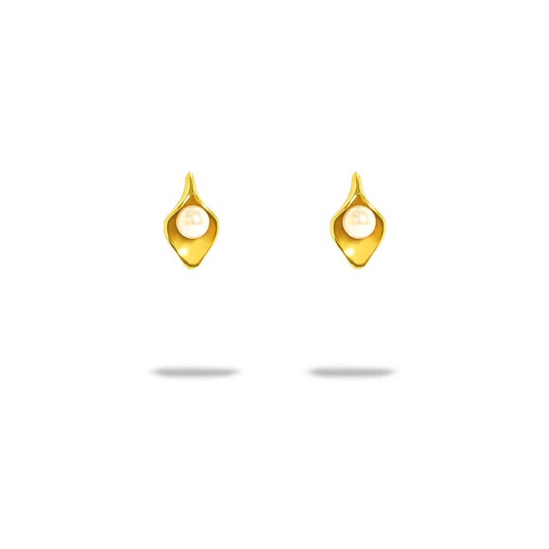 گوشواره مروارید گل شیپوری